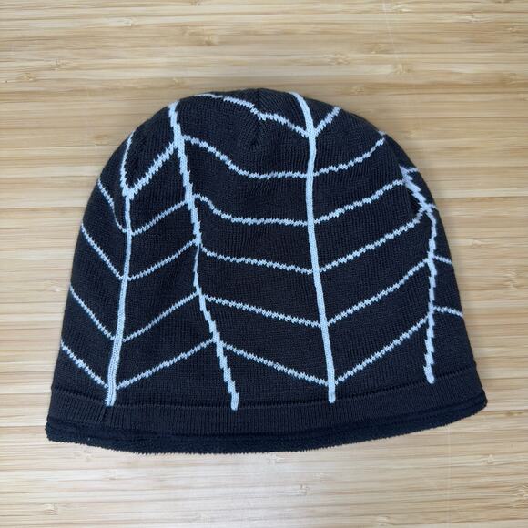 Spyder Youth Toddler Boys‎ Hat Beanie Knit Black White Web Ski Snowboard GUC - Picture 2 of 4